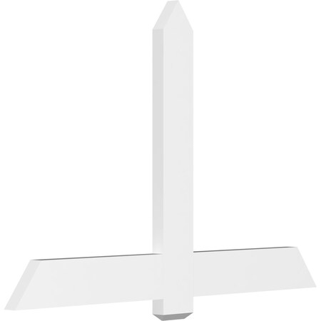 Ekena Millwork Eugene Architectural Grade PVC Gable Bracket, 60"W x 40"H x 2"D x 6"F, 16/12 Pitch GBP060X40X0206EUG00